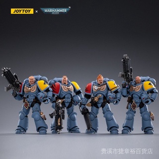 Joytoy โมเดลทหาร Warhammer 40K Warhammer 1: 18 Space Wolf Hunter Team ขยับได้