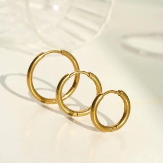 RINDA.STUDIO - Classic hoop (stainless steel) (ต่างหูห่วง)