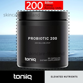 Toniiq Probiotic 200 Billion CFU 30 สายพันธุ์ 60 แคปซูล 📌 exp.01/2025 📌 เสริมสร้างระบบภูมิคุ้มกัน