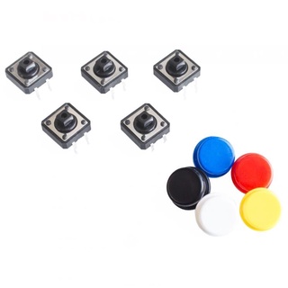 Momentary Touch Push Button 12x12 X 7.3mm Micro Switch Touch Cap 5 colors for select