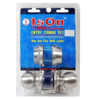 ลูกบิด+กุญแจลิ้นตาย ISON 8012 SS + D700SS หัวกลม ISON 8012 SS + D700SS SS KNOB + DEABOLT