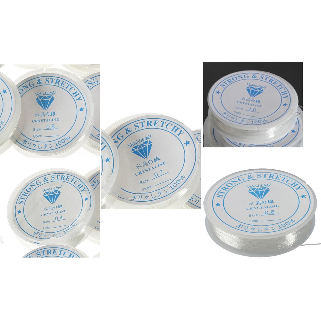 Spool of Crystal Clear Strong & Stretchy Elastic Beading Thread Cord ...