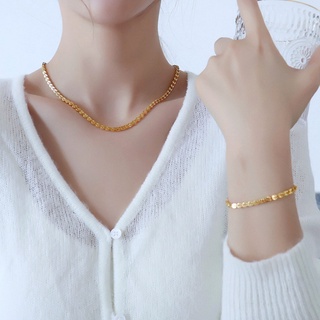 เครื่องประดับ สร้อยคอ สร้อยข้อมือ เหล็กไทเทเนียม ชุบทอง 18K จี้หางนกฟินิกซ์ สไตล์คลาสสิก