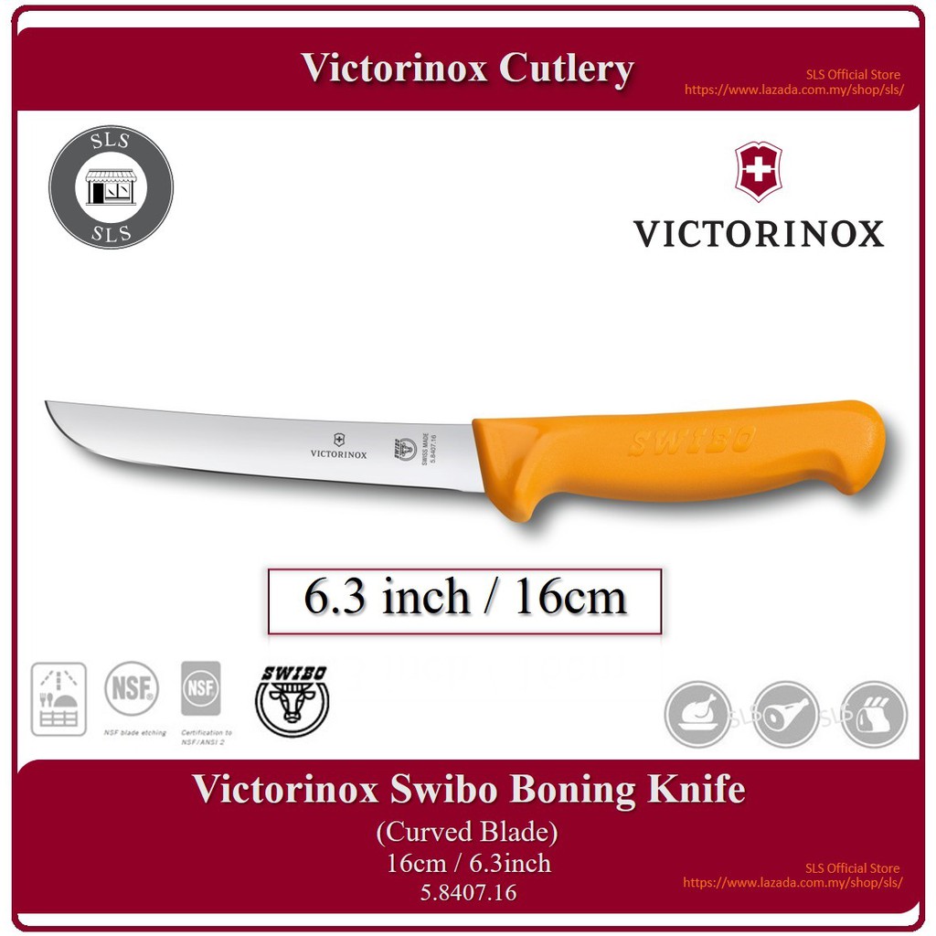 SLS Victorinox Swaibo Boning Knife (มีดโค้ง) 16 ซม. / 6.3 นิ้ว Pisau Boning 5.8407.16