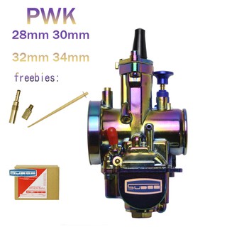 การออกแบบใหม่ สากลสีรุ้ง  PWK คาบูเคเหลี่ยมแท้ 28-34มม Keihin