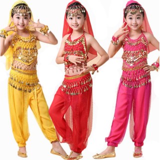 (พร้อมส่ง) เซ็ท 7 ชิ้น ชุดอินเดีย อาลาดิน ชุดเต้น ชุดแฟนซีเด็ก รุ่น A LA DIN Dancing ชุดอินเดียเด็ก ในตะเกียงแก้ว (Ear)