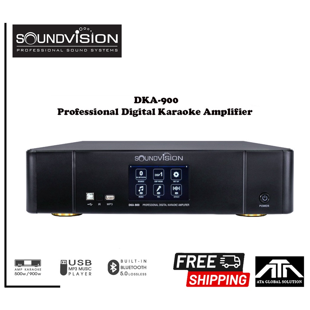 SOUNDVISION DKA-900 แอมป์คาราโอเกะ ดิจิตอล 2×450 วัตต์ Built-in DSP รองรับ 4K HDMI ARC และ บลูทูธ