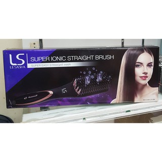 LESASHA หวีไฟฟ้า รุ่น DOUBLE IONIC STRAIGHT BRUSH LS1368 ซี่หวีเคลือบทัวร์มาลีน ปรับความร้อน 2 ระดับ