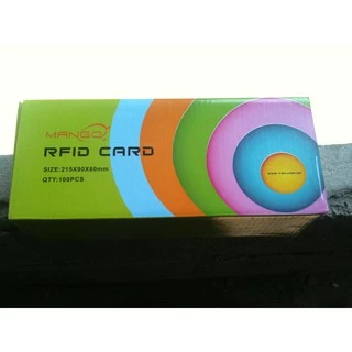 บัตรคีย์การ์ด ชนิดหนา 1.8mm มีรู RFID Card 1.8mm 125 KHz จำนวน 1 ใบ (Read Only) สีขาว, แดง
