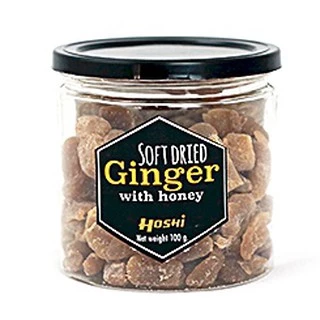 Hoshi ขิงแช่อิ่ม อบแห้ง แบบนุ่ม ผสมน้ำผึ้ง 100g. อร่อย มีประโยชน์ #8859169850108---
