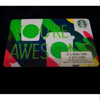 STARBUCKS USA 2018 YOURE AWESOME RECYCLE GIFT CARD