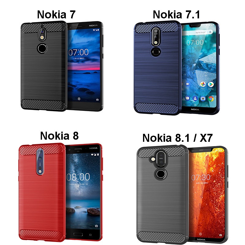 เคสโทรศัพท์มือถือแบบนิ่ม ลายคาร์บอน UW สําหรับ Nokia 7 Plus 8.1 8.3 6.1 Plus 6.2 7.2 5.1 Plus Nokia 