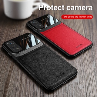 Leather Acrylic Back Case For Xiaomi Redmi Note 11 Pro 5G Silicone Shockproof Phone Cover Redme Redmy Note11 11Pro 11S 4G Fundas