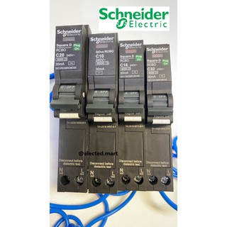 Schneider กันดูด ของแท้ 100% เบรคเกอร์กันดูด 1P 30mA RCBO 240V Plug on