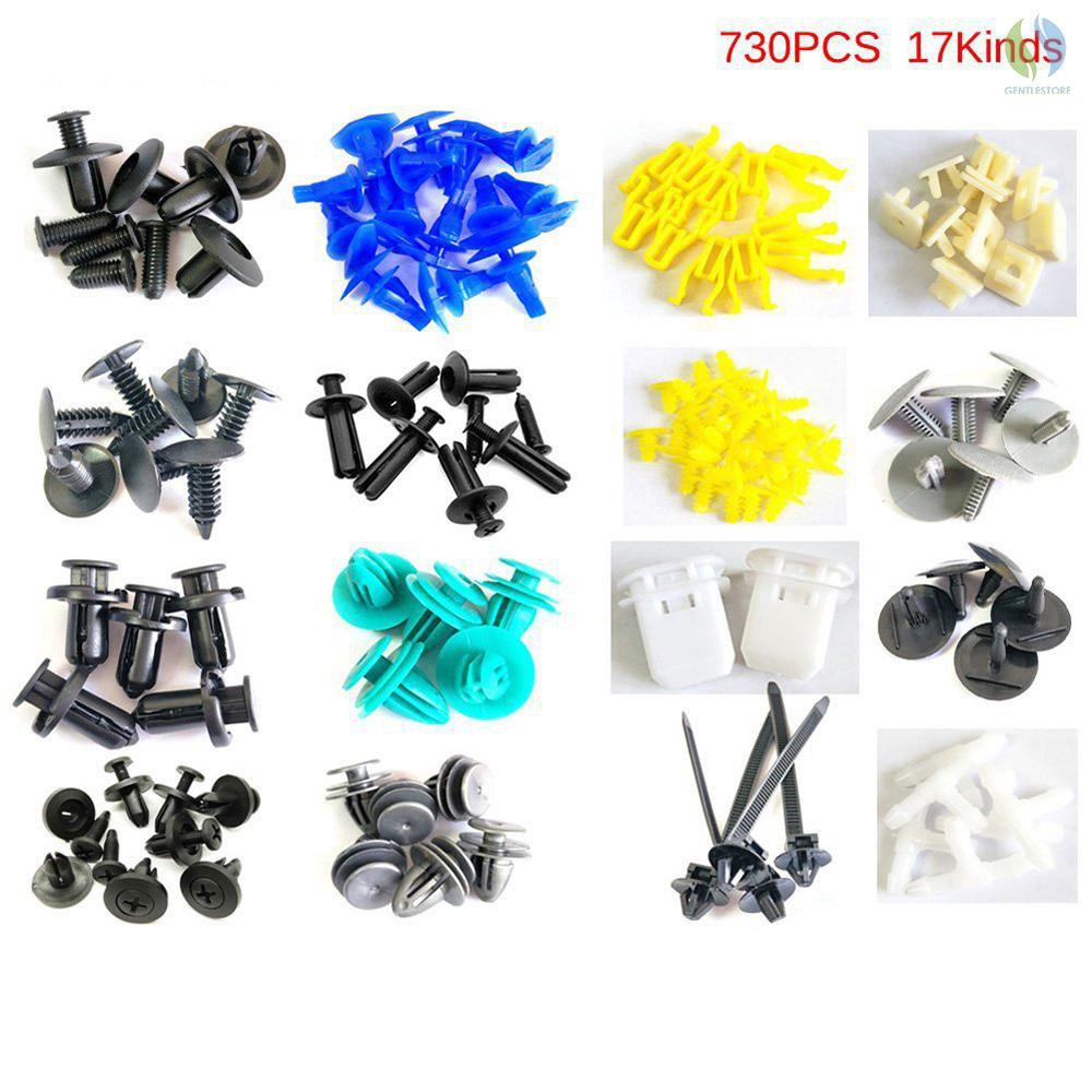 730Pcs Assorted Car Body Plastics Push Retainer Pin Rivet Fasteners ...