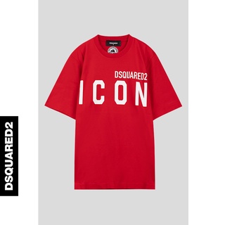 [S-5XL] Dsquared2 D2 เสื้อยืดลําลอง แขนสั้น คอกลม พิมพ์ลายโลโก้ ICON เหมาะกับฤดูใบไม้ผลิ ฤดูร้อน สําหรับสตรี