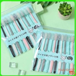แปรงสีฟันพร้อมที่คอบแปรง เด็ก 3 ขวบขึ้นไป 1 แพ็ค10 ชิ้น TL38(120)115