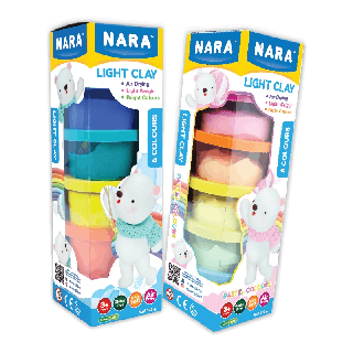 NARA Light Clay ดินเบา ขนาด 120 กรัม (6 สี 6 กระปุก) กระปุกละ 20 กรัม