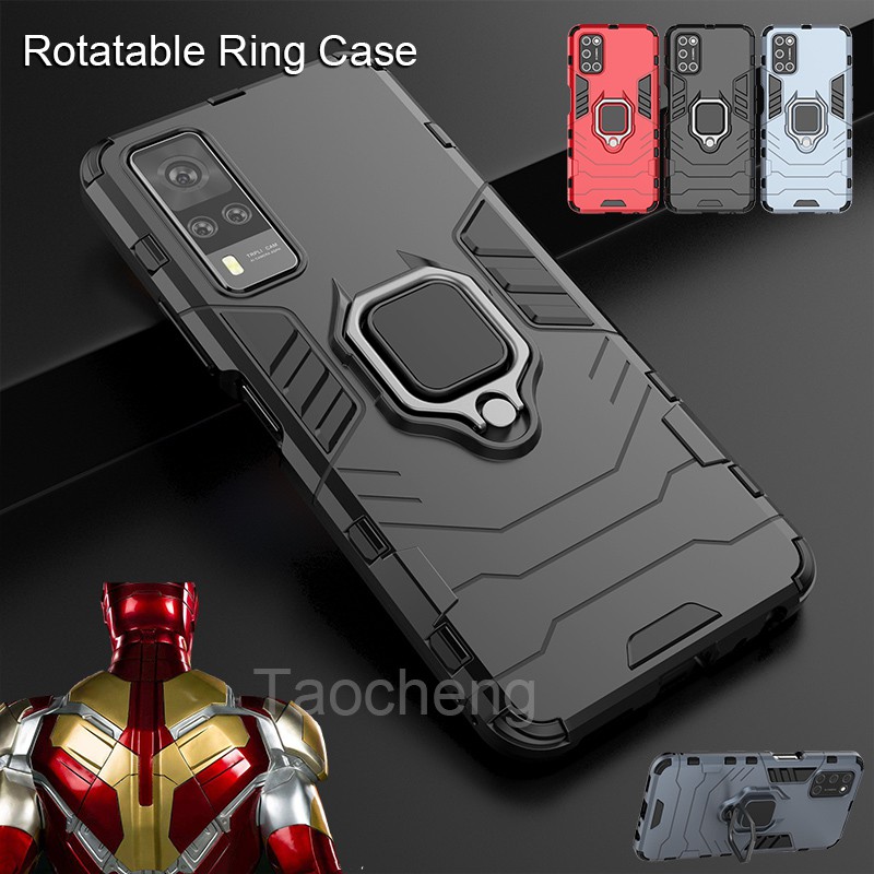 เคสโทรศัพท์แข็งกันกระแทกเคสโทรศัพท์มือถือกันกระแทกพร้อมขาตั้งสําหรับ VIVO Y31 2021 Y51 2020 Y20 V20 SE Pro Y 51 Phone Case