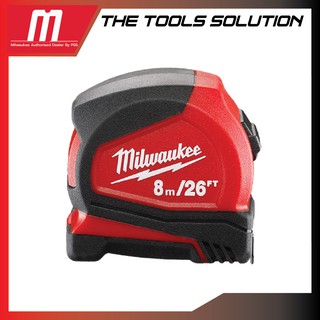 Milwaukee ตลับเมตร​ 8m/26ft​​ รุ่น compact Tape Measure 48-22-6626