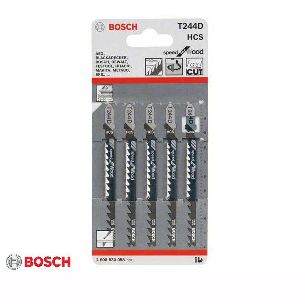 ใบเลื่อยจิ๊กซอ BOSCH T244D Code.2608630058 (5 ใบต่อแพ็ค)
