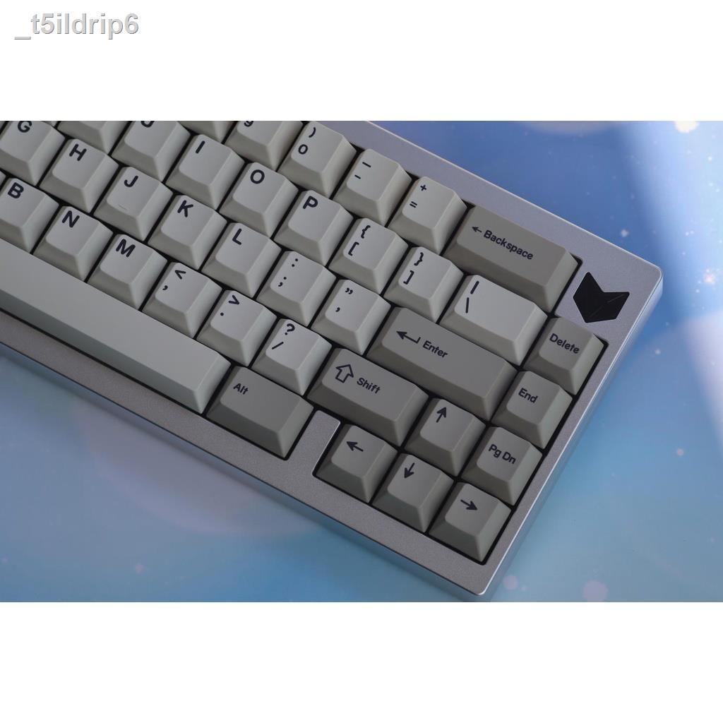 KeyBox Shenpo Keycaps 1953 Retro Grey 147 Keys Full Set Keycaps DYE SUB ...