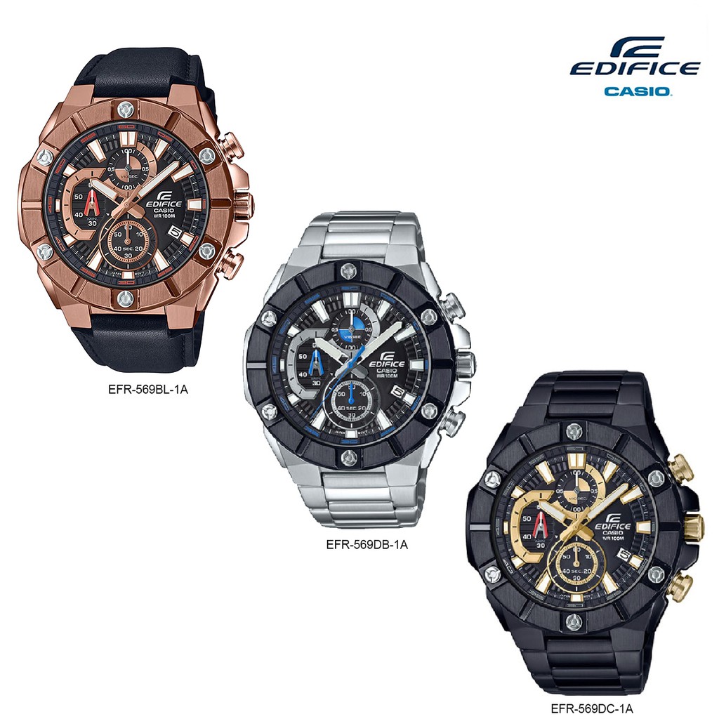 นาฬิกาข้อมือ Casio Edifice Men Chronograph EFR-569DB-1A EFR-569DC-1A EFR-569BL-1A
