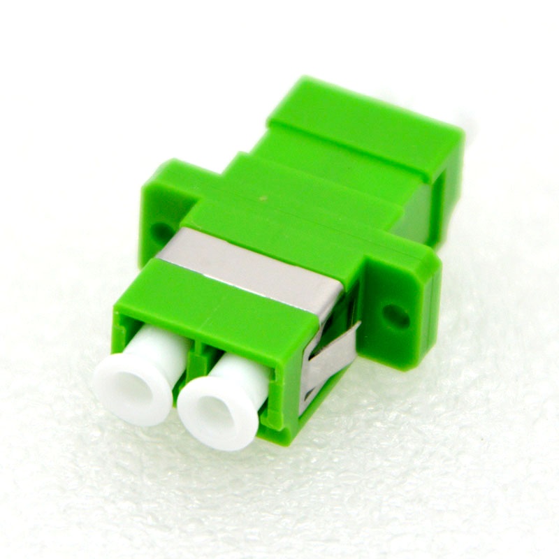 100pcs New Optic Fiber Adapter Connector LC APC Single Mode Fiber Optic Coupler Flange Connector Fre