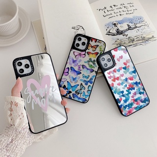 Casetify เคสโทรศัพท์มือถือแบบกระจก กันกระแทก ลายผีเสื้อ สําหรับ Samsung Note20 S22 Ultra S21 Plus S20 FE A03S A12 A13 A22 A23 A32 A33 A34 A52 A53 A54 A73