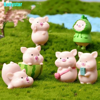 ( Babystar ) โมเดลหุ่นหมูการ์ตูน 7 ชิ้น / ชุด