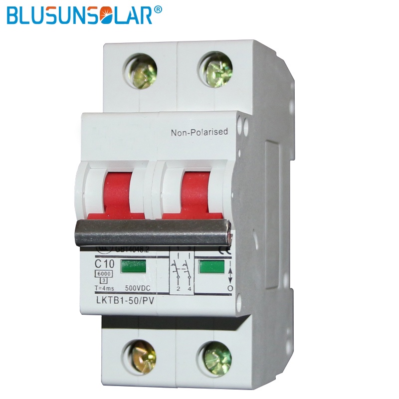 2P Circuit Breaker air breaker switch DC 25a 32a 40a 50a 63a DC500V MCB Solar energy photovoltaic (pv) solar dc switch