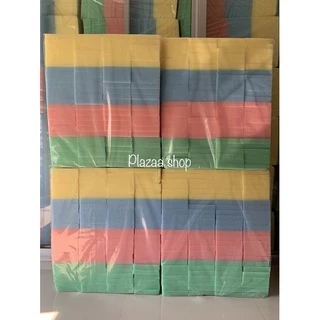 ฟองน้ำฉาบปูน ฟองน้ำล้างรถ หนา 1 นิ้ว ตราปลาทอง เกรด A เนื้อแน่น คละสี 100 แผ่น/แพ็ค ส่งไว