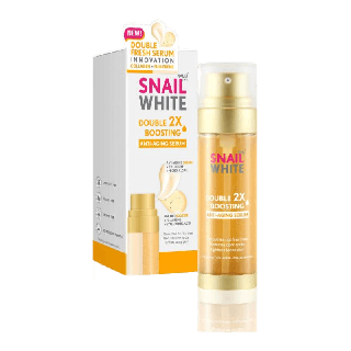 [ใหม่] SNAIL WHITE นามุ ไลฟ์ สเนลไวท์ ดับเบิ้ล บูสติ้ง แอนตี้เอจจิ้ง เซรั่ม 40มล. + 40มล. SW0054