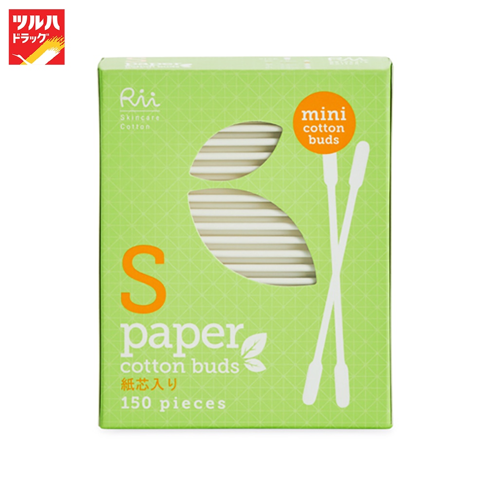 ริอิ เอส เปเปอร์ สำลีก้านกระดาษ หัวขนาดเล็ก 150ก้าน/RII S PAPER COTTON BUDS 150 Pcs