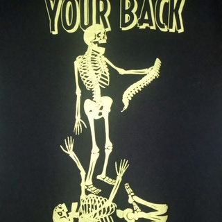 เสื้อยืด Usa เรืองแสง โครงกระดูก I Got Your Back Size M อก19/ยาว29