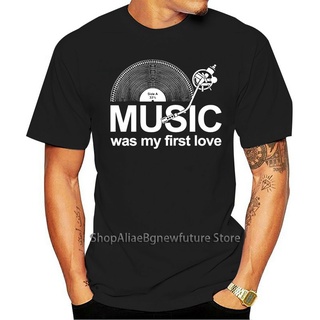 เสื้อยืดคอกลม ผ้าฝ้าย พิมพ์ลาย Was My First Love Records Dj Turntable Vinyl Slogan Birthdays Memaia69Gegon27Size S-5XL