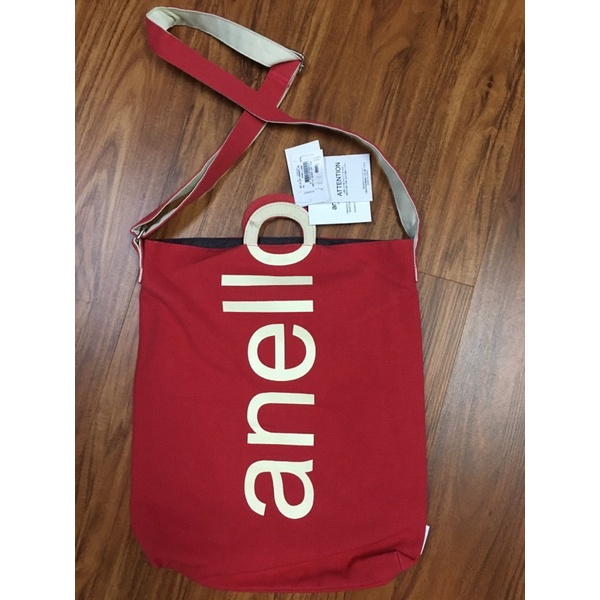 [New]กระเป๋าผ้า Anello สีแดง ใบเล็ก