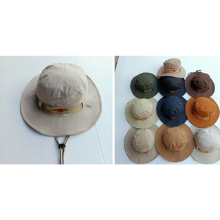 พร้อมส่ง หมวกบักเก็ตเดินป่ามีสายคล้อง (Bucket hat) หมวกเดินป่า มีสาย หมวกบักเก็ตเดินป่า