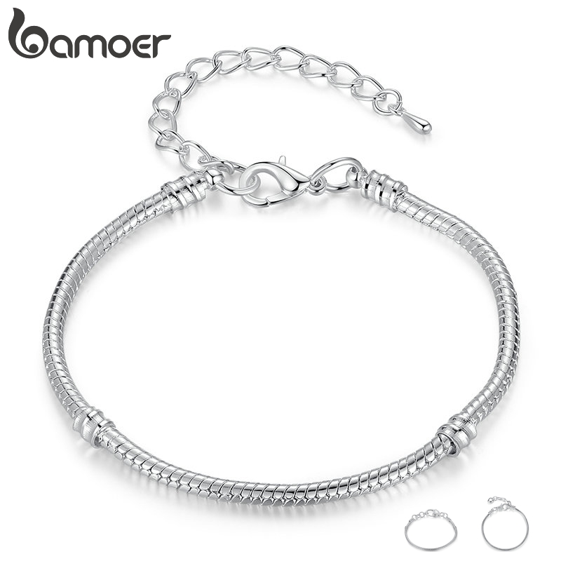 BAMOER สร้อยข้อมือเงินแฟชั่น 18cm