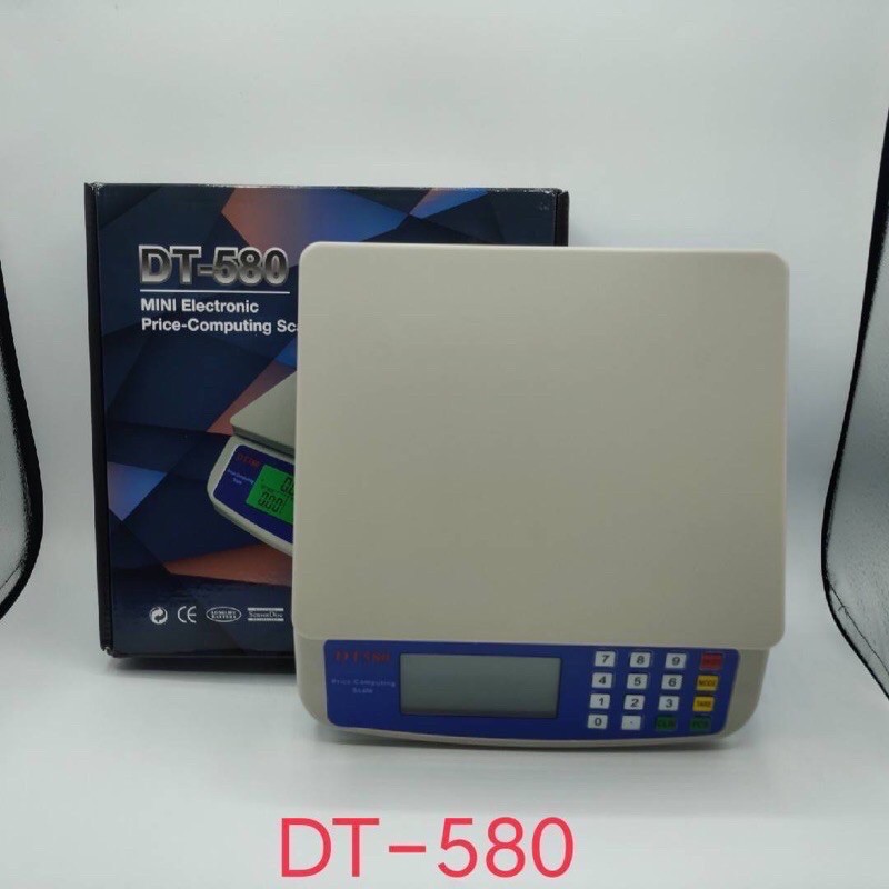 ⚖️เครื่องชั่งน้ำหนักดิจิตอลDT 580 ใช้ในครัวเรือนโรงงาน แบบคำนวณราคาได้ ชั่งได้สูงสุด 30 Kg⚖️