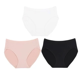 Wacoal Surprise Panty กางเกงในใส่สบายวาโก้ รูปแบบ Bikini แพ็ค 3 ชิ้น รุ่น WU1C34/WU1T34 สีเบจ-ดำ-ครีม (CR)