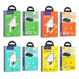 ที่ชาร์จ Hoco รุ่น C89 Light road charger set ชุดชาร์จ 2 ช่อง แบบพร้อมสาย 2.1A