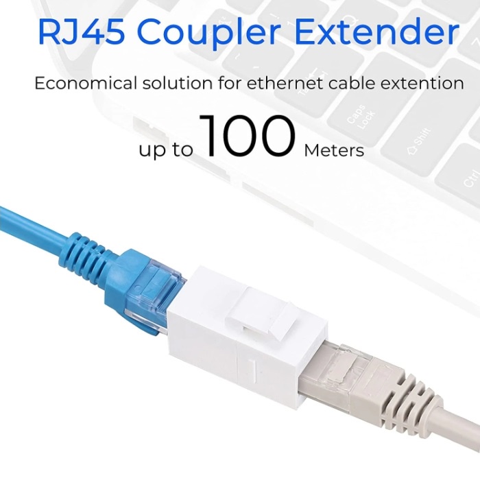 หัวต่อ RJ45 CAT6 เมีย-เมีย 5 หัว  5PCs RJ45 Connector Keystone Jack Cat6 Extension Coupler Ethernet Network LAN Adapter