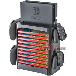 ชั้นวาง Nintendo Switch / Switch OLED + แผ่นเกม + จอยโปร + Joy Con Grip​