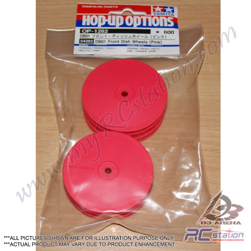 Tamiya 54282 - Tamiya RC DB01 ล้อจานหน้า สีชมพู [54282]