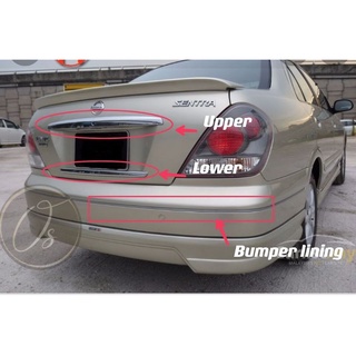 กันชนหลัง โครเมี่ยมโครเมี่ยม อุปกรณ์เสริม สําหรับ Nissan Sentra n16