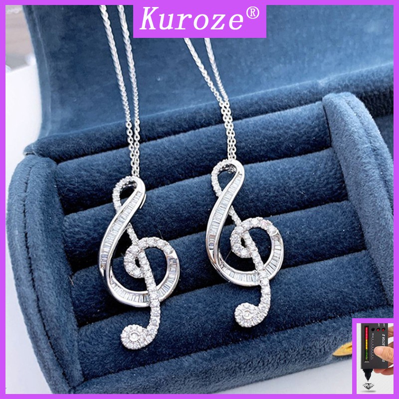 [GRA]Pt950 สร้อยคอจี้ Moissanite หรูหราสําหรับผู้หญิง