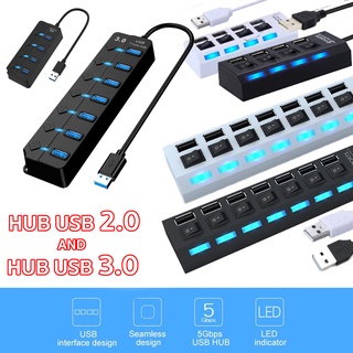 🔥 พร้อมส่งในไทย 🔥hub usb✅ถูกที่สุด✅ตัวเพิ่มช่อง USB HUB USB คุณภาพสูง 2.0 และ 3.0 hub ช่องเชื่อมต่อ