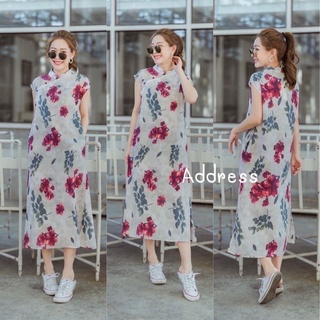 🌈🌿🌸🌼🌺CHN Collar Floral Maxi Dress🌺🌼