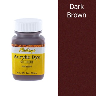 Fiebings Acrylic Dye สีอะคิลิคสำหรับเพ้นท์หนัง Dark Brown 2 oz.